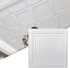 Art3d 48-Pack PVC Drop Ceiling Tiles, 2ft x 2ft, Crisp White Finish by Art3d
