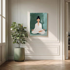 GELDSTEI Framed Zen Wall Art, Tranquil Meditation Wall Decor, Yoga Girl Canvas - Image 4
