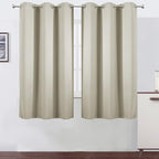LEMOMO Light Beige Thermal Blackout Curtains/38 x 63 Inch/Set of 2 Panels Room by Lemomo
