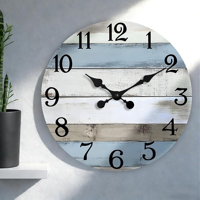 JoFomp 16 Inch Wall Clocks Battery Operated, Silent Non Ticking Wall Clock Wood - Image 6