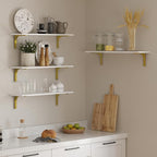 DINZI LVJ Long Wall Shelves, 31.5" Wall Mounted Shelves Set of 4, Large - Image 5