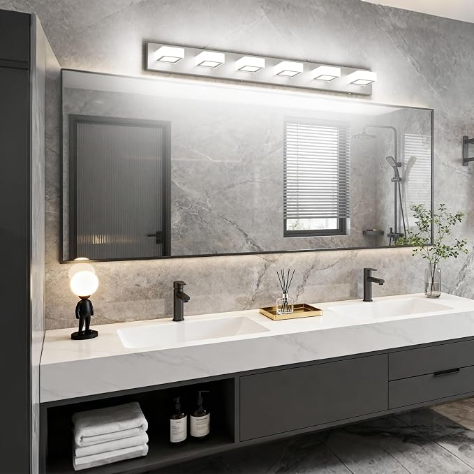 Ralbay Brushed Nickel Bathroom Lights Fixtures Dimmable 5 Color Temperature - Image 5
