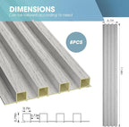 OUZUGIE WPC Acoustic Slat Wall Paneling, Living Room, TV Background, Study Room - Image 3