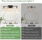 Indoi 4-Light Bathroom Light Fixtures, Bathroom Wall Lamp - Image 2
