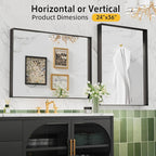 36"x 24" Black Bathroom Mirrors - Image 6