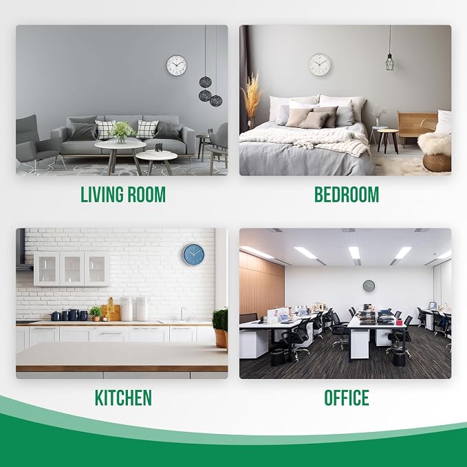 Wall Clock 10 Inch Non-Ticking Silent Modern Simple Style Round Decor Clock - Image 7