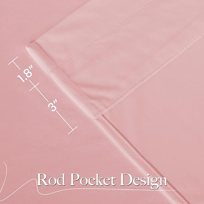 NICETOWN Baby Pink Velvet Curtains 96 inch Length, Room Darkening Thermal - Image 9