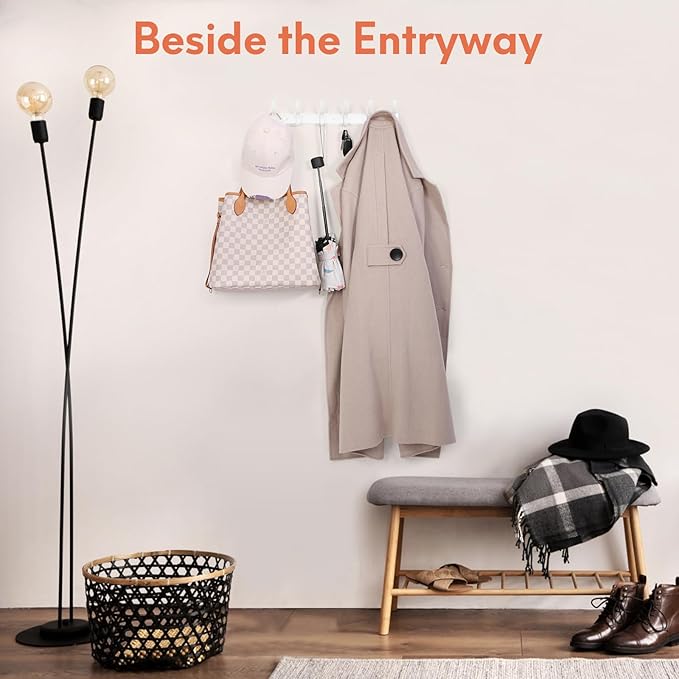 Optish Coat Rack Wall Mount, Coat Hook Wall Mount, Wall Hooks - Image 7