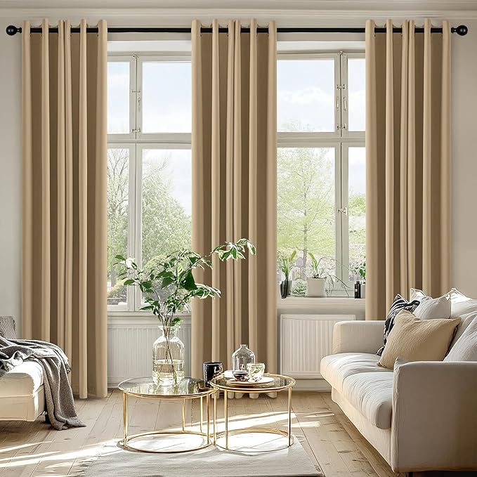 MIULEE Blackout Curtains for Bedroom Living Room 2 Panels, Thermal Insulated - Image 6