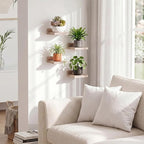 Fixwal Floating Shelves for Wall, Rustic Wood Small Wall Mounted Shelves for - Image 2
