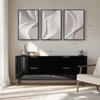Framed Modern Abstract Wall Art, 3 Piece Minimalist Bright Style Prints - Image 7