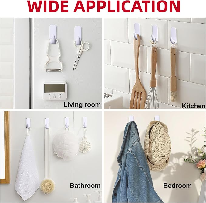 Sinfuo Wall Hooks for Hanging 10 Large Hooks, Heavy Duty Wall Hooks - Image 4