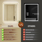 28x40 Inch Gold Framed LED Bathroom Mirror - Image 6