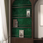 Wallercity Green Floral Leaves Felt Fabric Wallpaper Peel and Stick Soft Velvet - Image 4