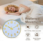Gold Wall Clocks Battery Operated, 12 Inch Non Ticking Digital Wall Clock - Image 4