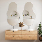 PERFNIQUE Irregular Wall Mirror Asymmetrical Mirror, Cloud Frameless, Wall - Image 8