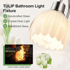 Bathroom Light Fixtures, 3-Light Brushed Nickel Bathroom Vanity Light Over - Image 3