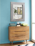 Rustic Mirror Wooden Frame Rectangular Antique Wall Mirror Decor Farmhouse - Image 4