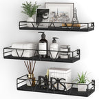 Amaoot Floating Shelves Set of 3, Home Wood Wall Shelf, Farmhouse Shelf by Amoot