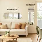 Oval Full Length Mirror, Ultra-Clear Explosion-Proof Dressing Mirror, Simple & - Image 7