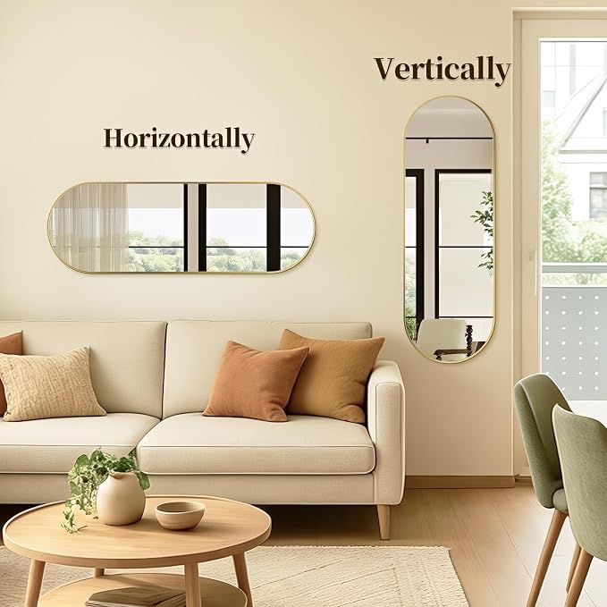 Oval Full Length Mirror, Ultra-Clear Explosion-Proof Dressing Mirror, Simple & - Image 7
