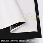 Yakamok 100% Blackout Curtain Panels 63 inches Cold and Light Blocking Drapes - Image 5