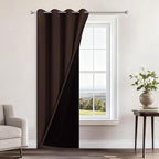 Yakamok 100% Blackout Curtains 96 Inches Long, 2 Thick Layers Heat and Full by Yakamok
