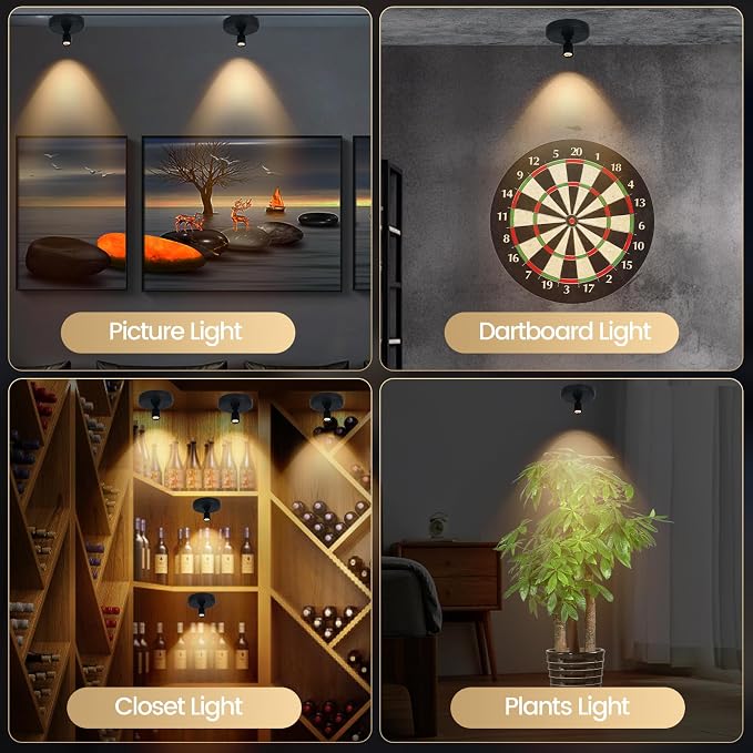 HAMVIDNE LED Spotlights, Rechargeable Battery Picture Lights, Uplighting Indoor - Image 5