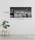 Baisuart-Q30398 Brooklyn Bridge Night View 1 Panels Landscape Artwork Canvas - Image 3