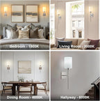 KARTOOSH Battery Operated Wall Sconce Set of Two, Wireless Rechargeable Wall - Image 8