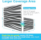 STICKGOO 3D Wall Panels, Brushed Silver Decorative Wall Covering Panels - Image 3
