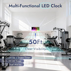 16.5" Large Digital Wall Clock: 11 Screen Colors and 13 U-Shaped RGB Backlight - Image 4