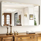 55"x 30" Silver Bathroom Mirror - Image 2