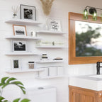 RICHER HOUSE 8 Set Floating Wall Mounted Shelves, Nursery Hanging Book Shelves - Image 6