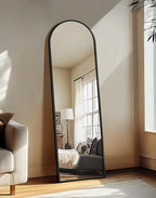 Delma Arched Mirror Full Length, Standing Mirror Full Body, Large Floor - Image 6