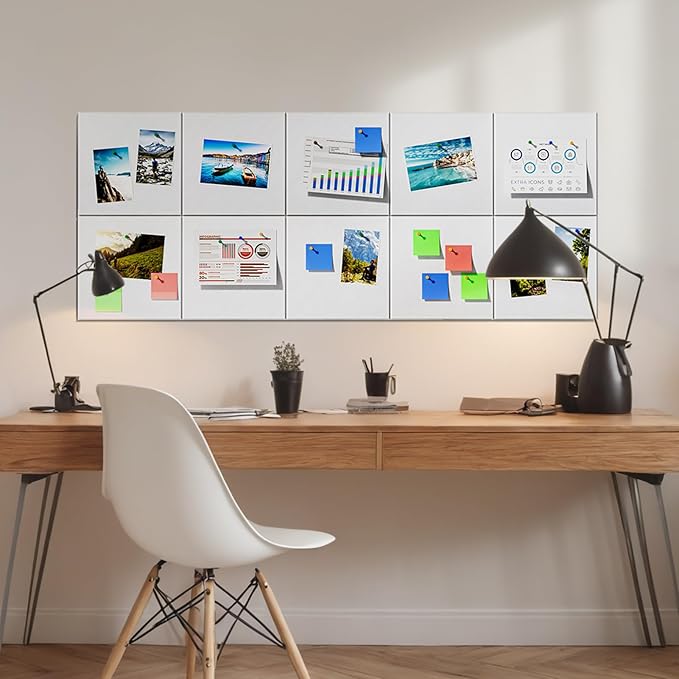 MaxGear Large Cork Board for Wall 48" x 36" White Bulletin Board, 12 Pack Felt - Image 7