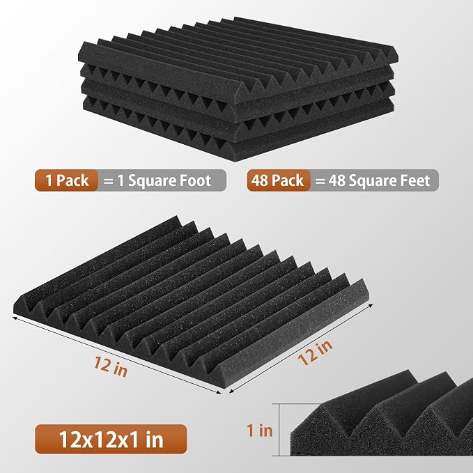 SD SODOCT 48 Pack Acoustic Foam Panels - Image 6