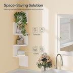 HOOBRO Corner Shelf Wall-Mounted, 4-Tier Corner Bookshelves - Image 6