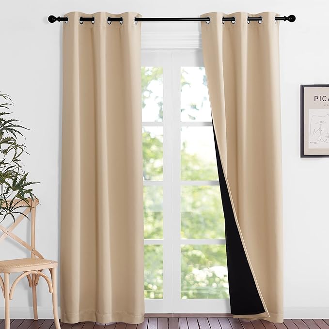 NICETOWN Living Room Completely Shaded Draperies, Privacy Protection & Noise by NICETOWN