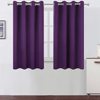 LEMOMO Purple Thermal Blackout Curtains/52 x 54 Inch/Set of 2 Panels Room by Lemomo