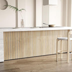 VEELIKE Sand Oak Wood Slat Wall Panels Peel and Stick Faux Wood Panels - Image 7