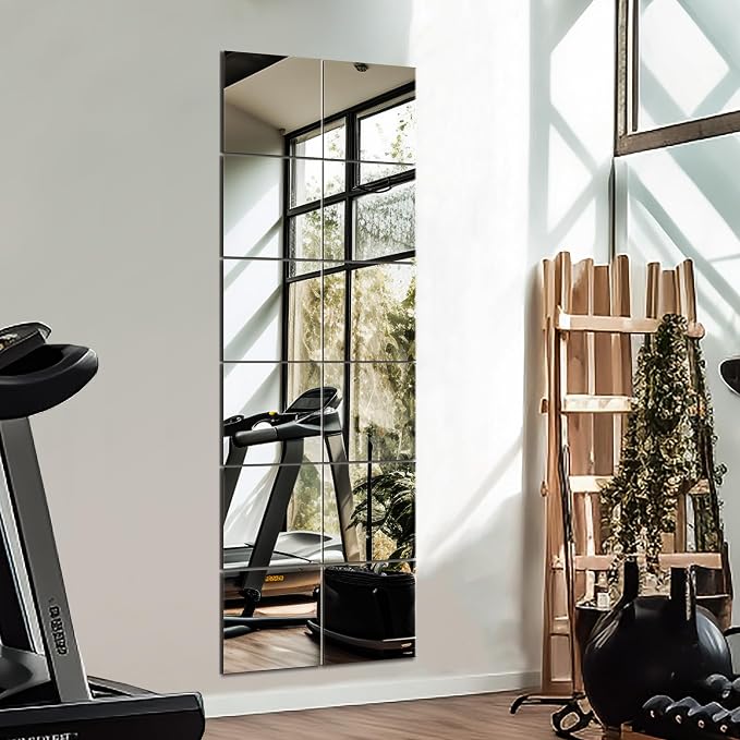 TRAHOME Home Gym Mirror Tiles for Wall, Living Room, Over The Door - Image 2