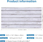 COMSTICKC 3D Faux Wood Wall Sticker, Peel and Stick Wall Covering, DIY - Image 5
