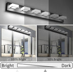 Ralbay 6 Lights LED Modern Dimmable Matte Black Vanity Light Acrylic Modern - Image 4