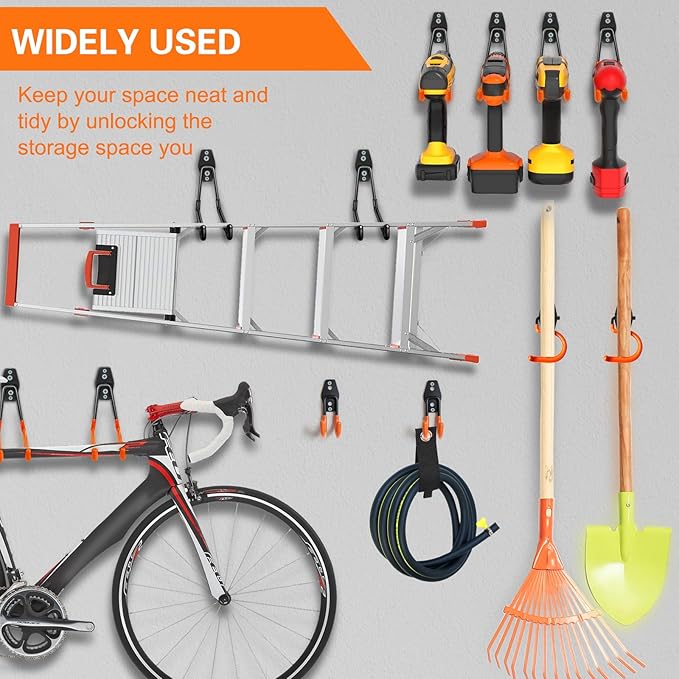 HUPBIPY 18 Pack Garage Hooks Heavy Duty Utility Steel - Image 5