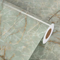Vinyl 15.8" x 472" Green Marble Contact Paper by WallpaperDecoration