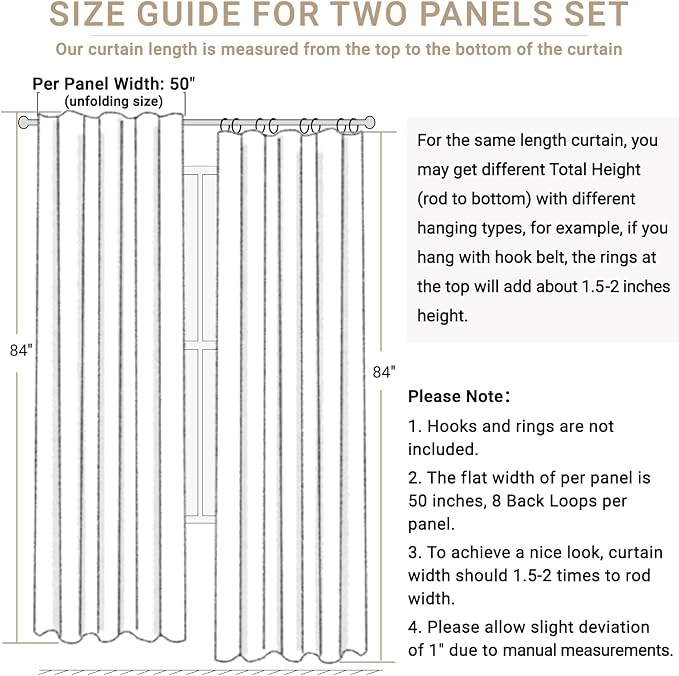 100% Blackout Shield Green Linen Blackout Curtains - Image 7