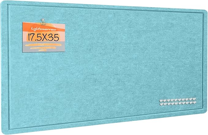 Lightomorrow Bulletin Board, 35 x 17 1/2 inches Felt Board by Lightomorrow