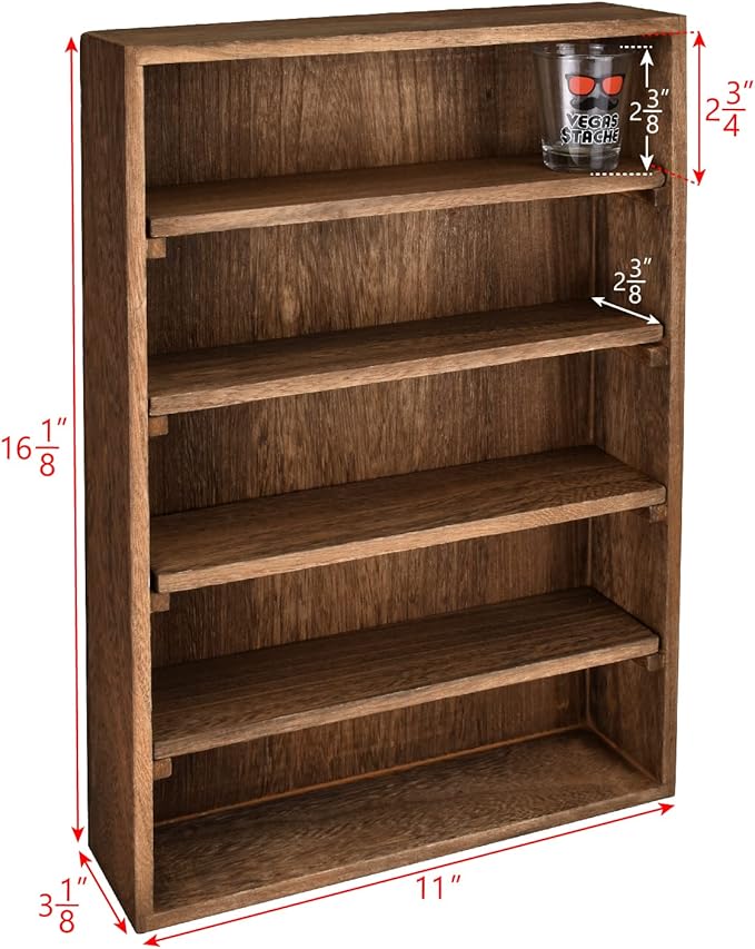 Ikee Design Wooden Wall-Mounted Display Shelves Rack - Image 3
