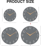 cicininc Wall Clock, 10 Inch Wooden Silent Non-Ticking, Decorative Battery - Image 3